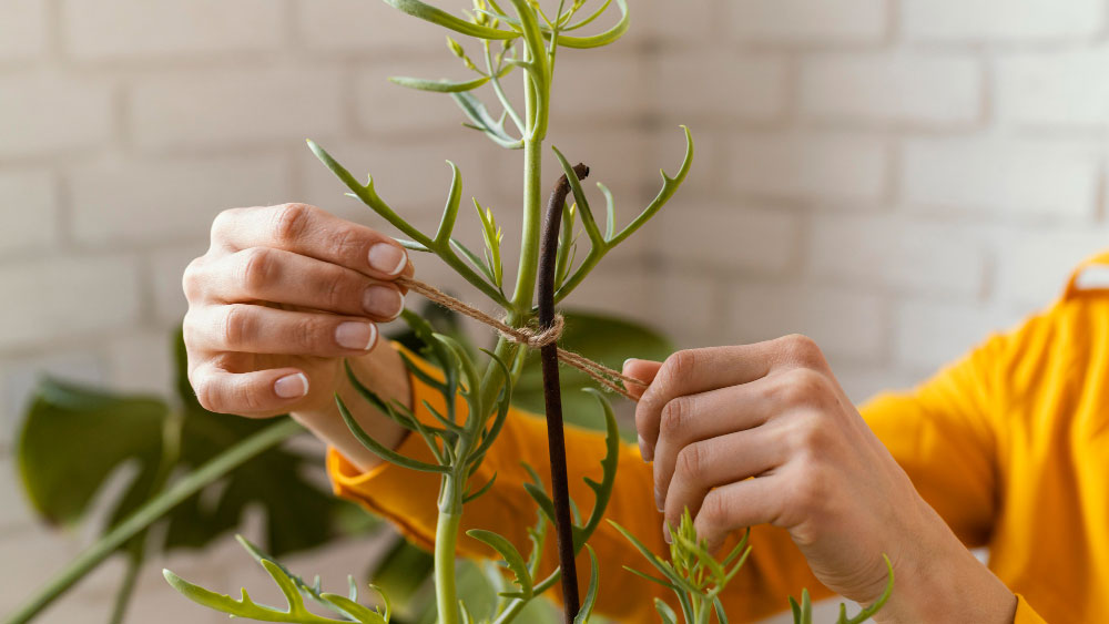 Best 5 Plant Tying Machines (Review) - Why Do Gardeners Love Them? 1 Art of plant care with efficient tying techniques for robust growth.